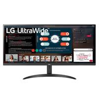 monitor led lg 34wp500-b 34 ultrawide 2560x1080, aspecto 21:9, 75 hz, tr 5ms, panel ips, hdmi(2) aux(1), division de pantalla, dual controller, pip, amd freesync, crosshair, hdr10, color negro
