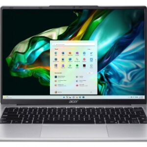 laptop acer aspire lite core i3-n300; pantalla 14 wuxga ips; 8 gb ram; 512 gb ssd; windows 11 home; 1 año de garantía + 1 año contra robo; plata